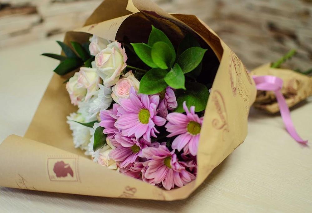 Букет цветов из: Розы и Хризантемы в Ершово