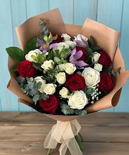 Букет цветов из:  Розы и Альстромерии #REPLACE_PRED# Ершово
