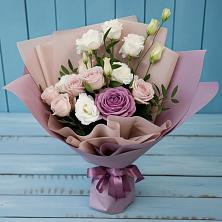 Букет цветов из:  Розы и Лизиантусы в Ершово