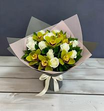 Букет цветов из:  Орхидеи и Розы в Ершово