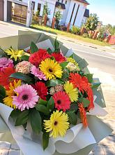 Букет цветов из:  Герберы #REPLACE_PRED# Ершово