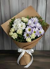Букет цветов из:  Хризантемы и Розы в Ершово