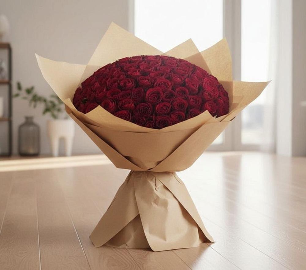 Букет 101 Красная роза в Ершово