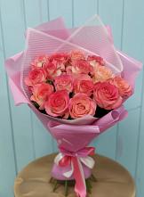Букет 15 Розовых роз Равель #REPLACE_PRED# Ершово